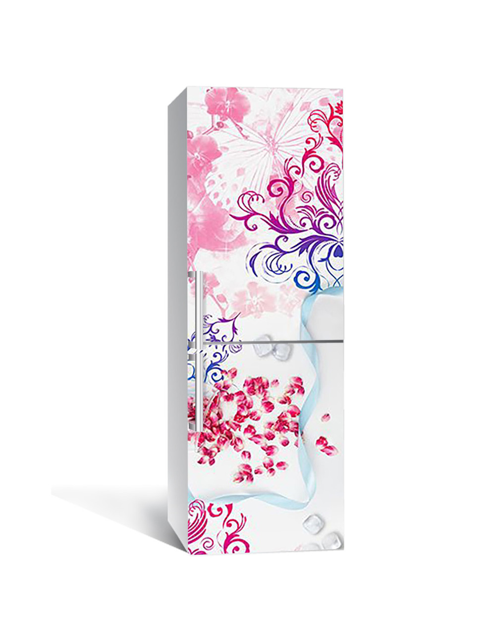 Наклейка на холодильник Zatarga Лепестки и лед 650х2000 мм (1323453901)