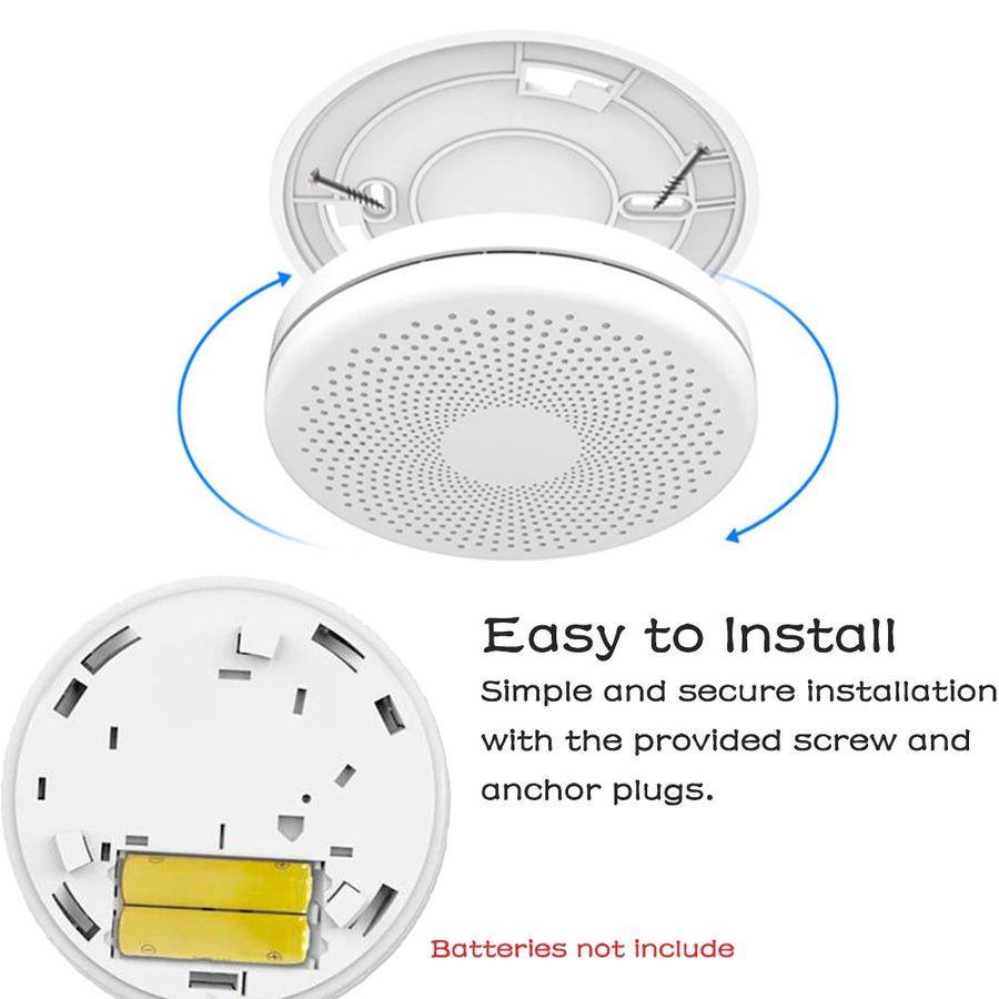 Датчик диму Wifi комбінований та CO Tuya Wifi Smoke&Carbon Monoxide Compound Alarm з сиреною та оповіщенням на смартфон - фото 4