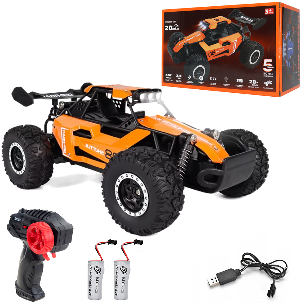Радіокерована машинка-баггі DRIFT OFF-ROAD 20 км/год Помаранчевий (3699-087) Радіокерована машинка-баггі DRIFT OFF-ROAD 20 км/год Помаранчевий (3699-087)
