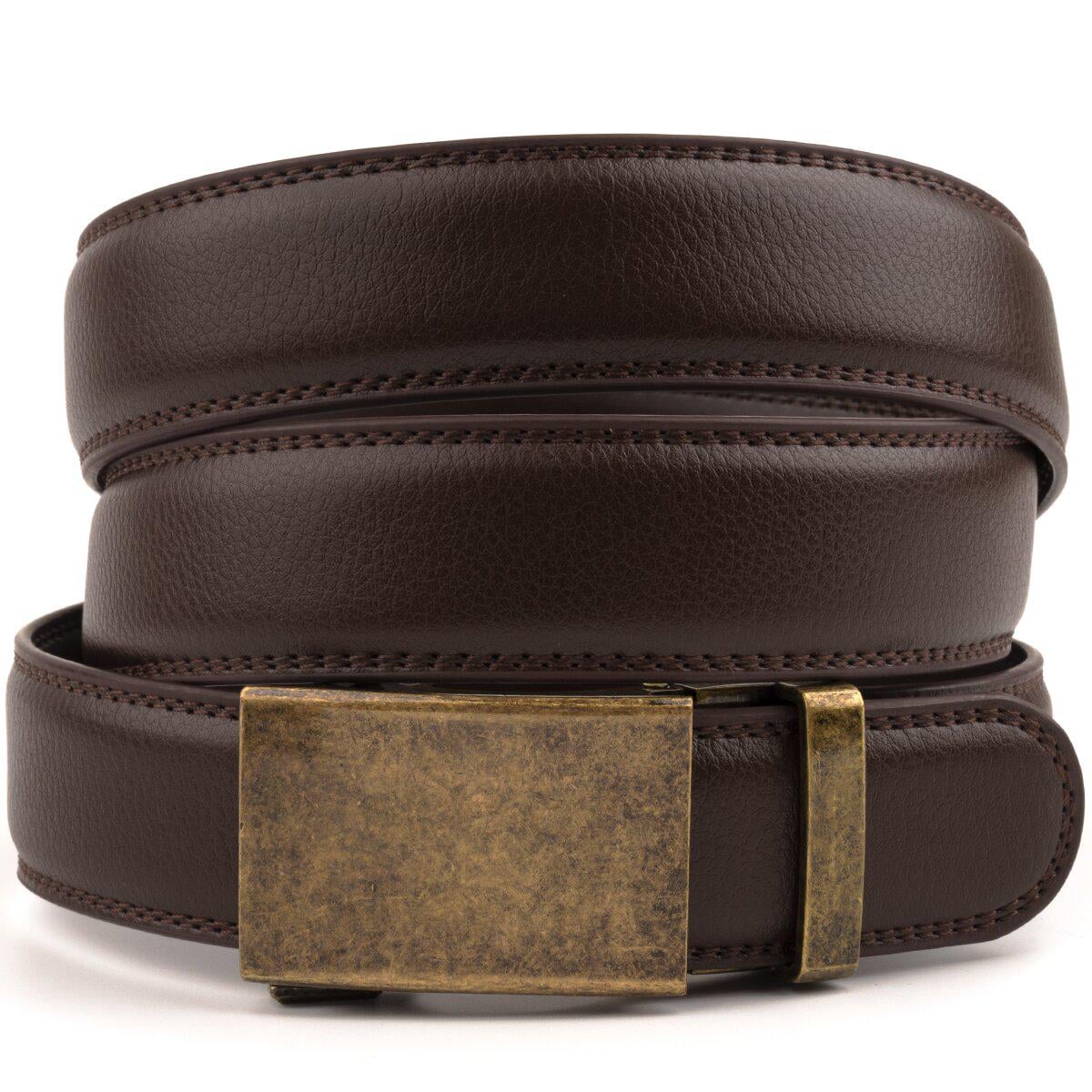 Мужской ремень Vintage 20309 с автоматической пряжкой Коричневый