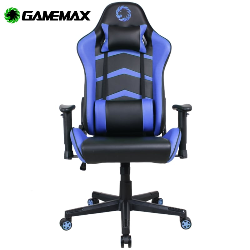 Кресло геймерское GameMax GCR09 Blue компьютерное эргономичное