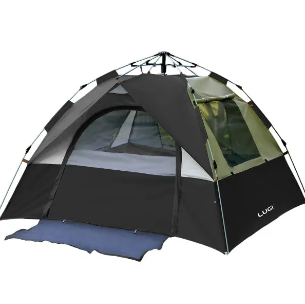 Палатка туристическая на 2-3 человека 200х195х140 см Черный (LU-016B)