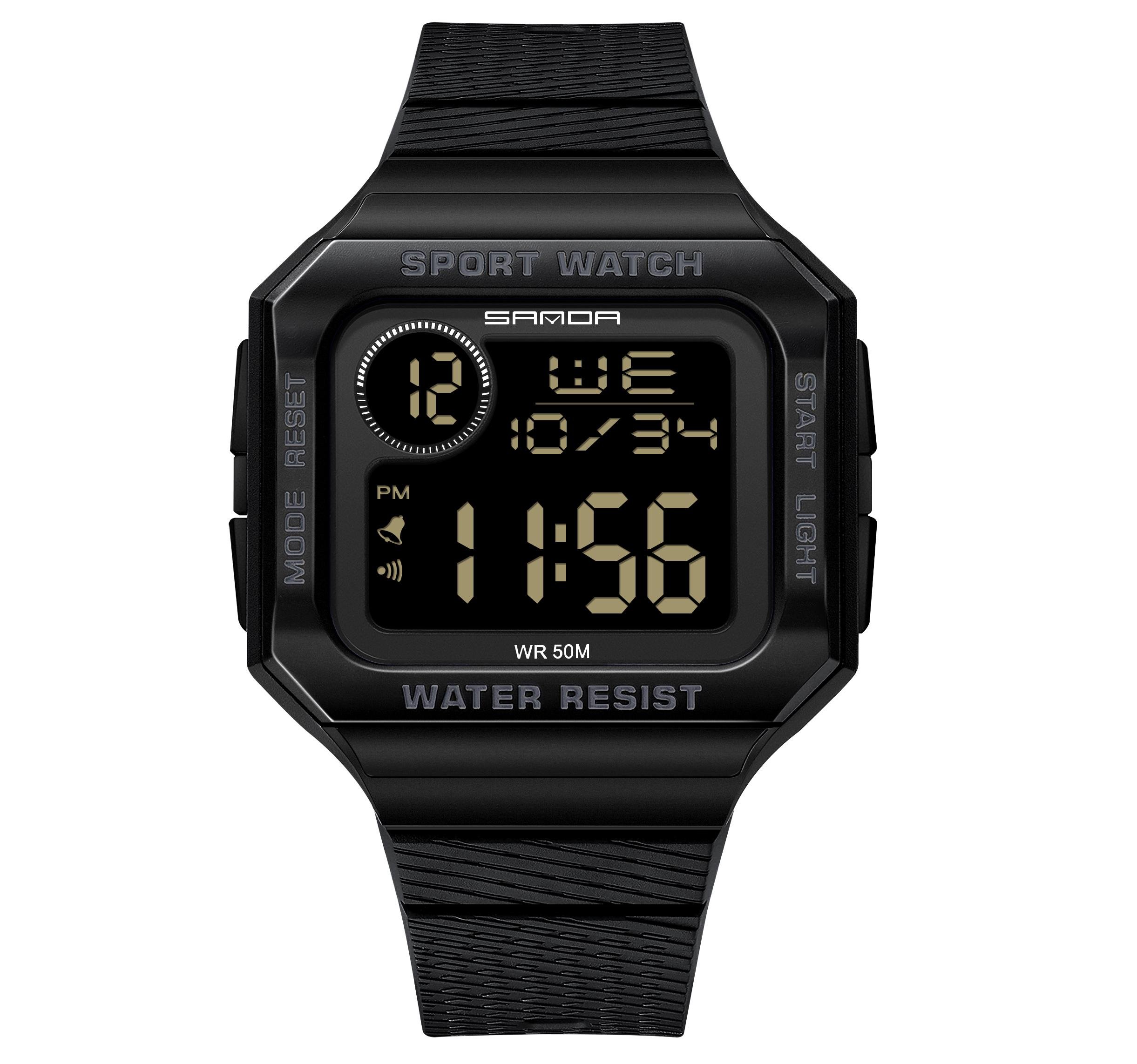 Годинник наручний чоловічий Sanda Helicopter Black (1176)