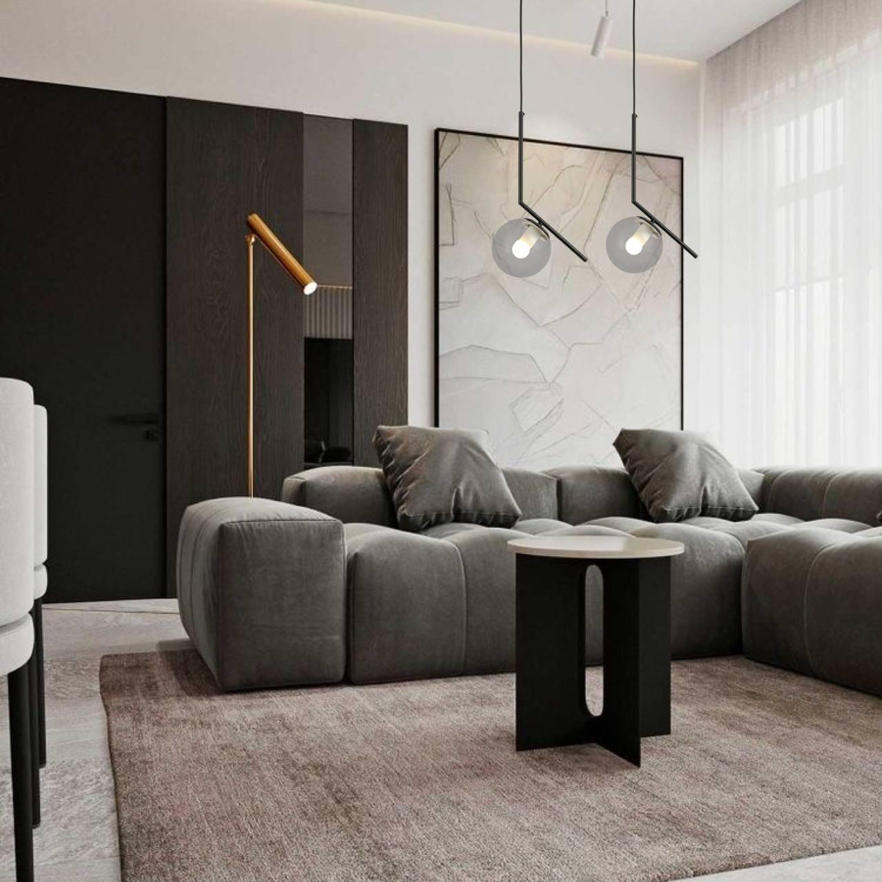 Подвес стеклянный с шаром Черный/Прозрачный (916-3814-1 BK+CL) - фото 4 Подвес стеклянный с шаром Черный/Прозрачный (916-3814-1 BK+CL) - фото 4