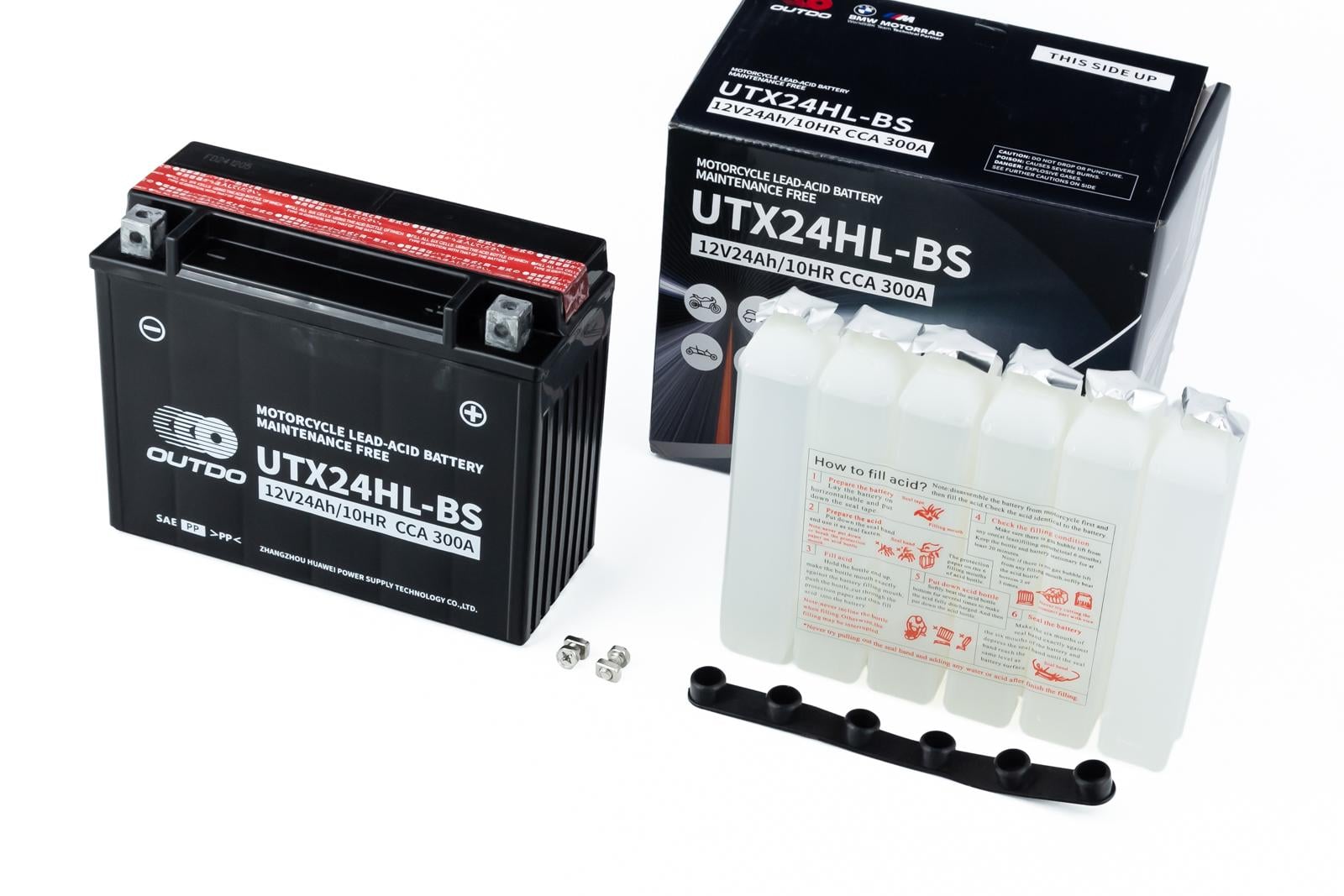 Аккумулятор 12V 24Аh UTX24HL-BS кислотный 205x87x162 мм (348161)