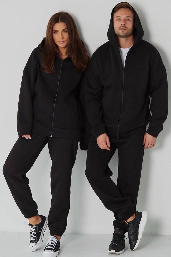 Прогулочный костюм унисекс на замке М115.4 S Черный (349-1-60)