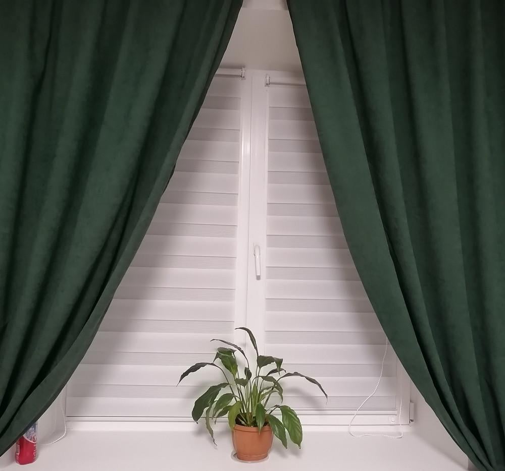 Ролета день-ночь TyulPan с нижним фиксатором 45x170 см Белый (24320666) - фото 9