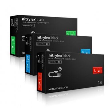 Перчатки Mercator Nitrylex нитриловые неопудренные 100 шт. L Черный - фото 3