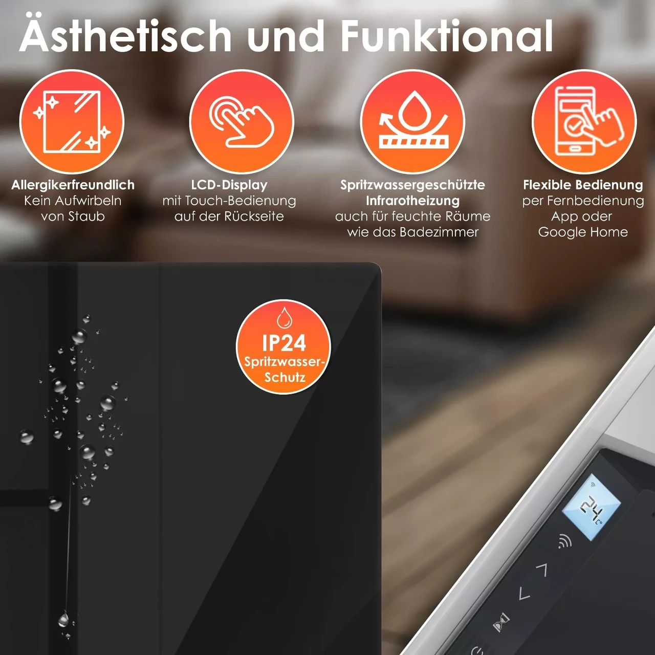 Инфракрасный обогреватель KESSER 50°C 500 Вт (225852401880sc-500) - фото 8 Инфракрасный обогреватель KESSER 50°C 500 Вт (225852401880sc-500) - фото 8