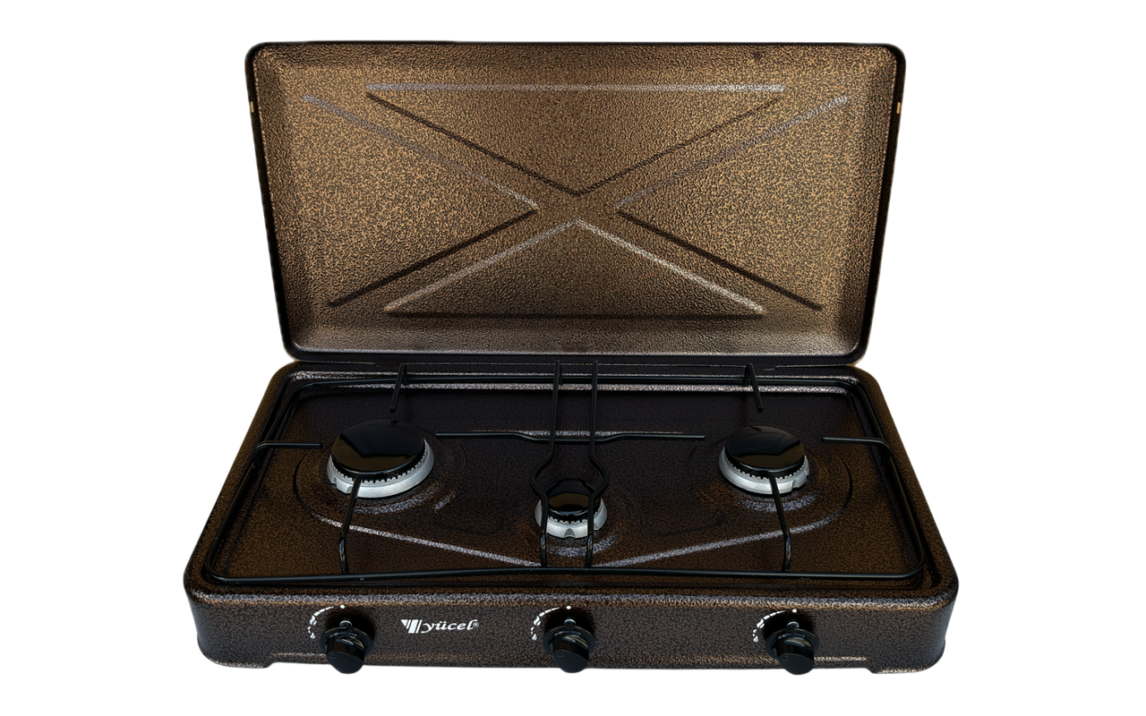 Таганок Yucel O-300-LPG-Brown 3-х газовий конфорковий (2225627076)