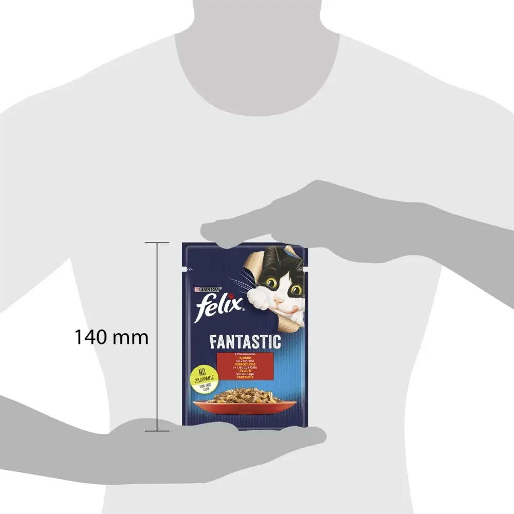 Вологий корм для котів Felix Fantastic яловичина 85 г (7613039838624) - фото 3 Вологий корм для котів Felix Fantastic яловичина 85 г (7613039838624) - фото 3