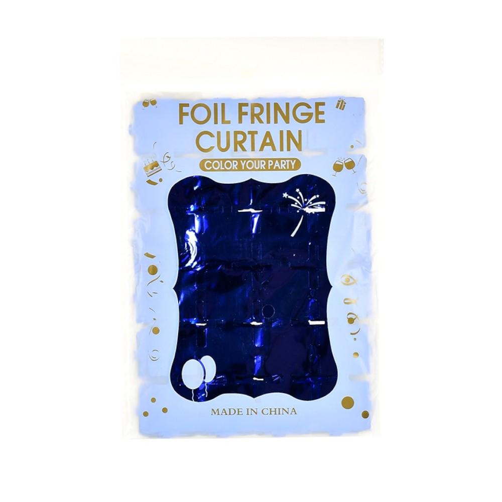 Шторка для фотозоны Stenson M48318 глянцевая 100х200 см. Синий (24ccd377)