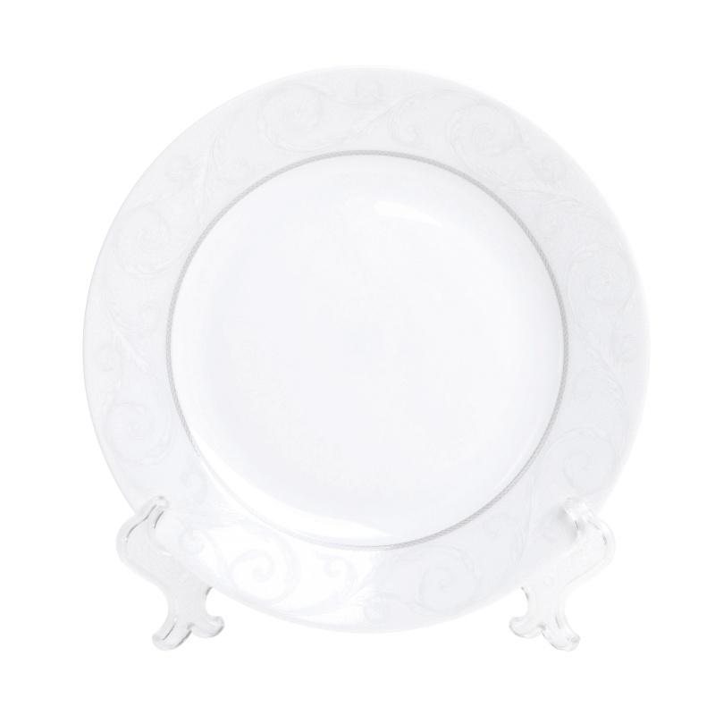 Тарілка кругла Lora NP103 кістяна порцеляна Білий (73-008) - фото 2