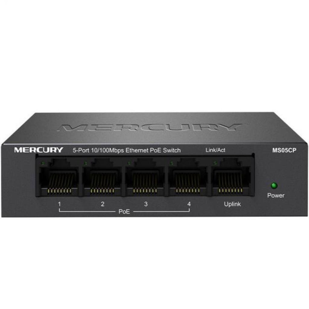 PoE коммутатор Mercury MS05CP (4xPOE, 1xLAN) - фото 1