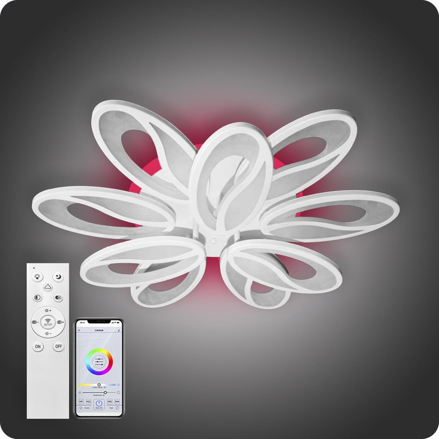 Люстра світлодіодна 517 Light 3color з пультом 180 Вт Білий (01309) - фото 4 Люстра світлодіодна 517 Light 3color з пультом 180 Вт Білий (01309) - фото 4