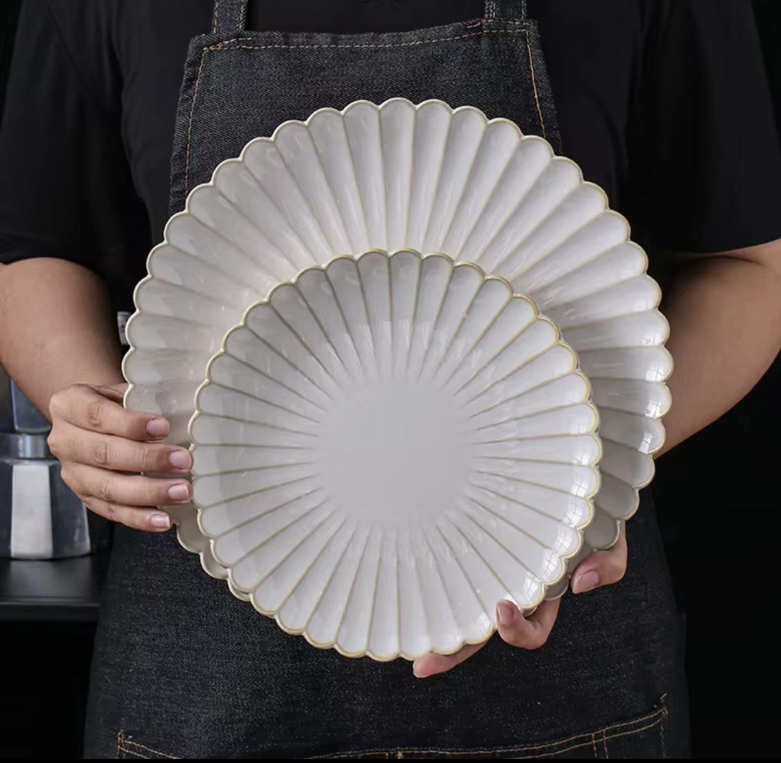 Блюдо керамическое Элеганс 27 см Белый (90866) - фото 4