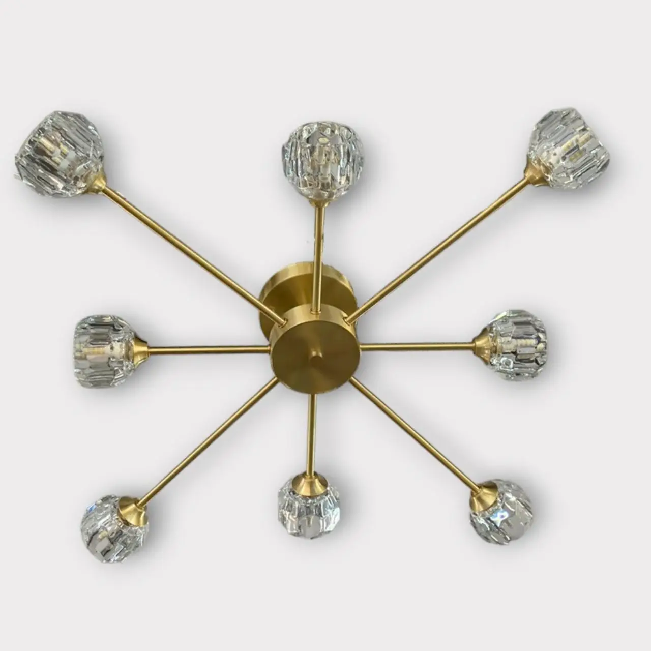 Люстра світлодіодна Ірис 5008 8 плафонів Золотистий