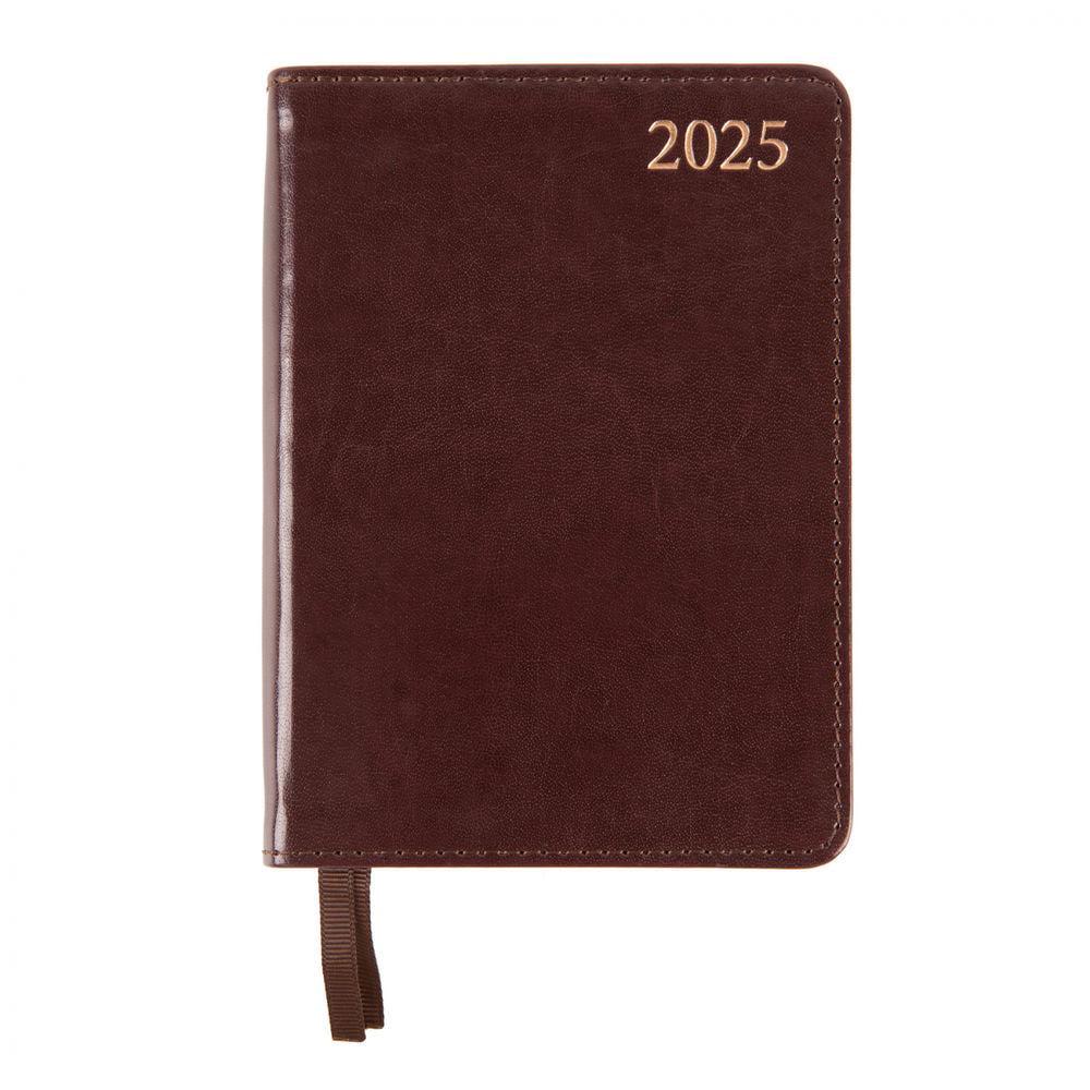 Дневник датированный 2025 Leo Planner Aldento A6 352 стр. Коричневый (252554)