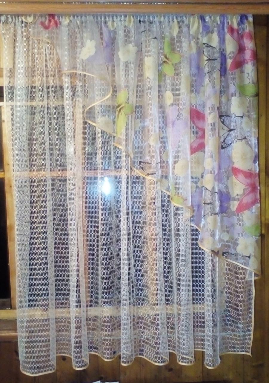 Штори Фаїна права Молочний/Метелик (1209702394) Штори Фаїна права Молочний/Метелик (1209702394)