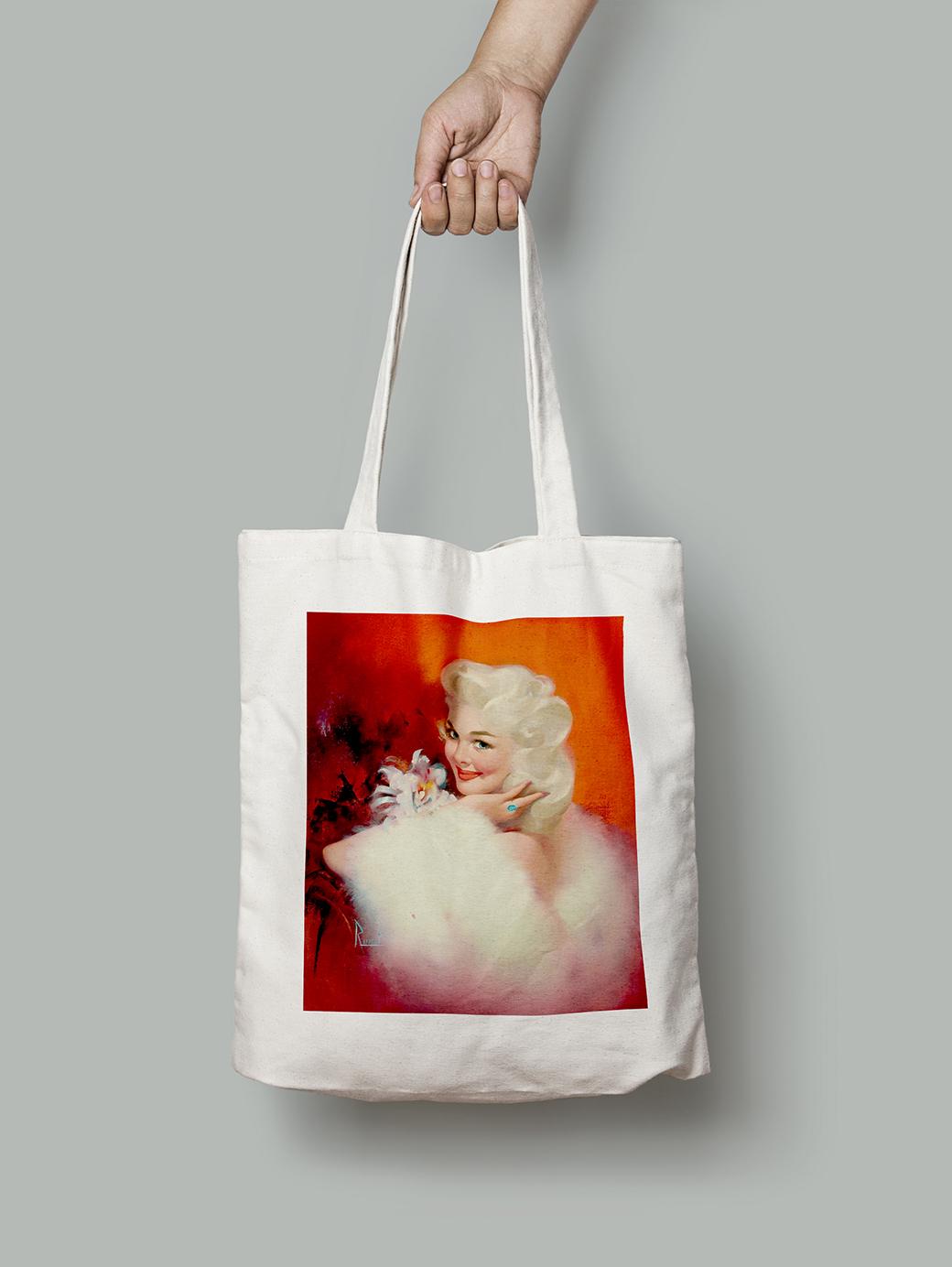 Эко-сумка Портрет блондинки. Эдвард Рунчи шопер (pin_up010229_Bag)