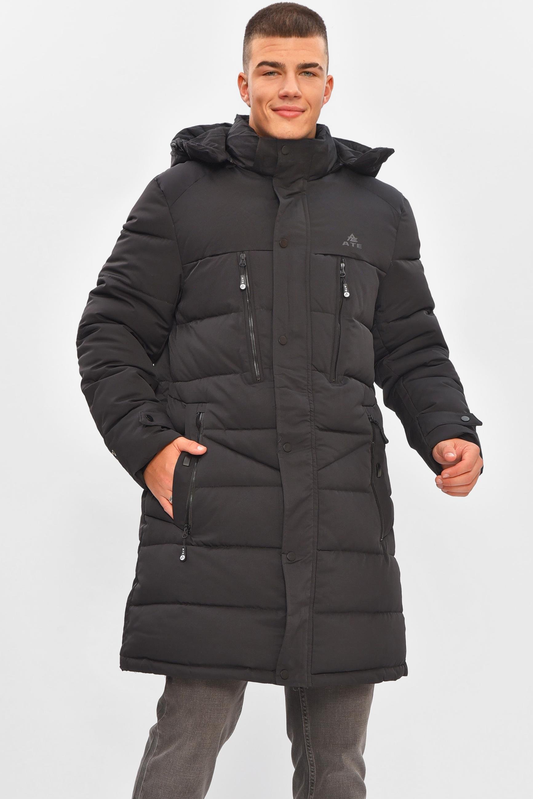 Куртка мужская удлиненная еврозима 2XL Черный (205471) - фото 2 Куртка мужская удлиненная еврозима 2XL Черный (205471) - фото 2