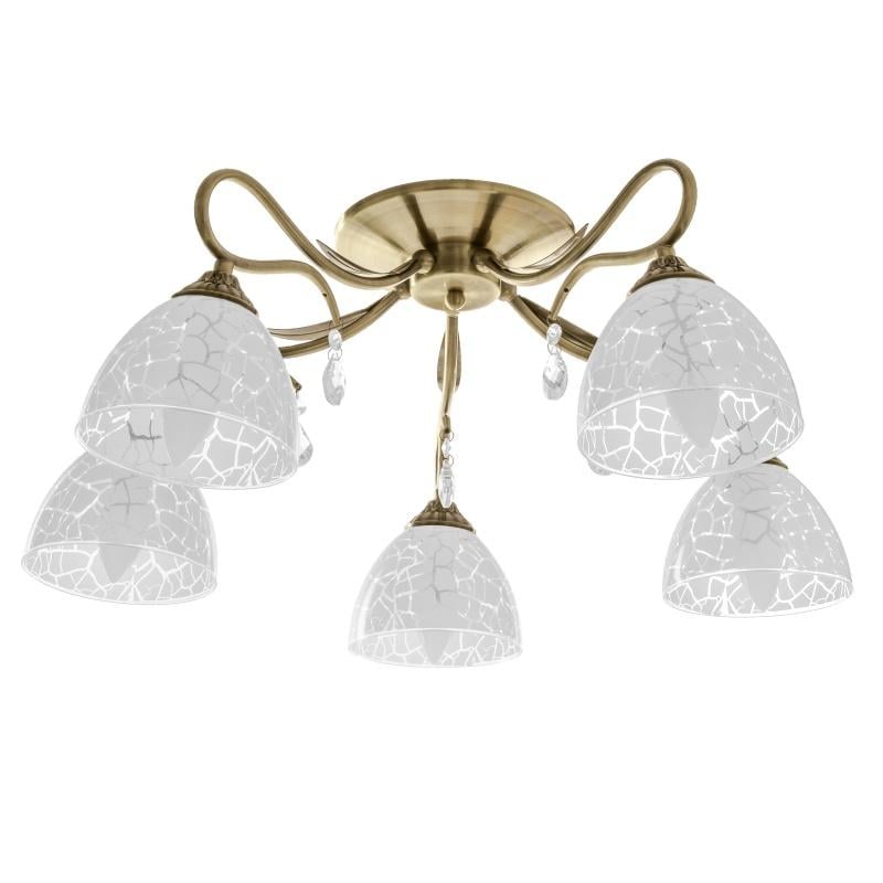 Люстра потолочная прованс Brille LK-631S/5 E14 AB для спальни