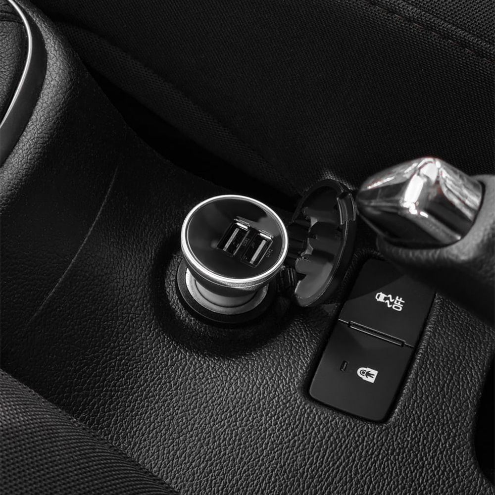 Зарядний пристрій автомобільний BASEUS Digital Display Dual USB 4.8A Car Charger 24 W Dark gray - фото 7