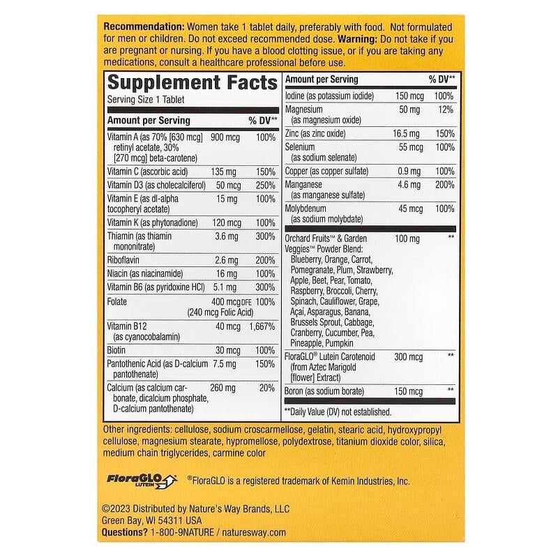 Комплекс вітамінів для жінок 50+ Nature's Way Alive! Women's Complete Multivitamin 50 таблеток - фото 2