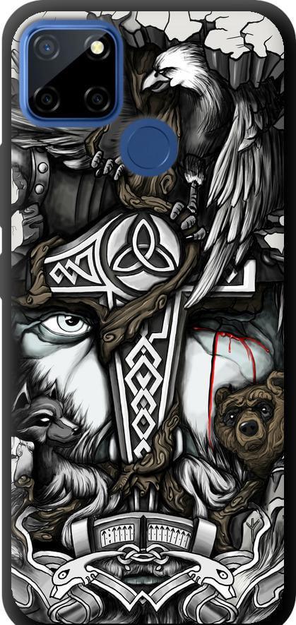 Чехол на Realme C12 Тату Викинг (4098b-2240-42517) Чехол на Realme C12 Тату Викинг (4098b-2240-42517)