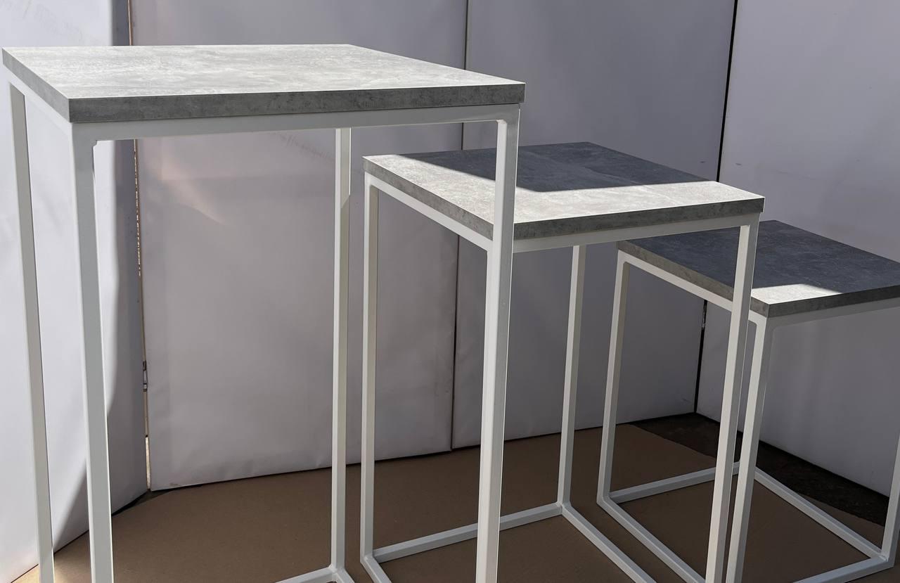 Підставка для вазонів Zalizo IRIS 750х400х400 мм Індастріал/Білий - фото 4