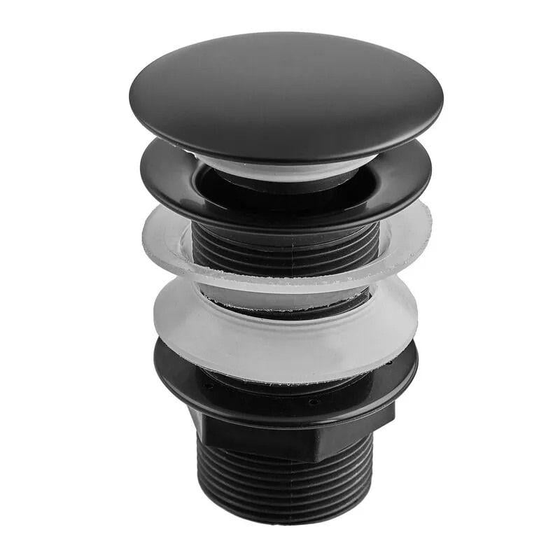 Клапан донный Zerix BV-02 Click-Clack 1 1/4" для умывальника Черный матовый (ZX6018)