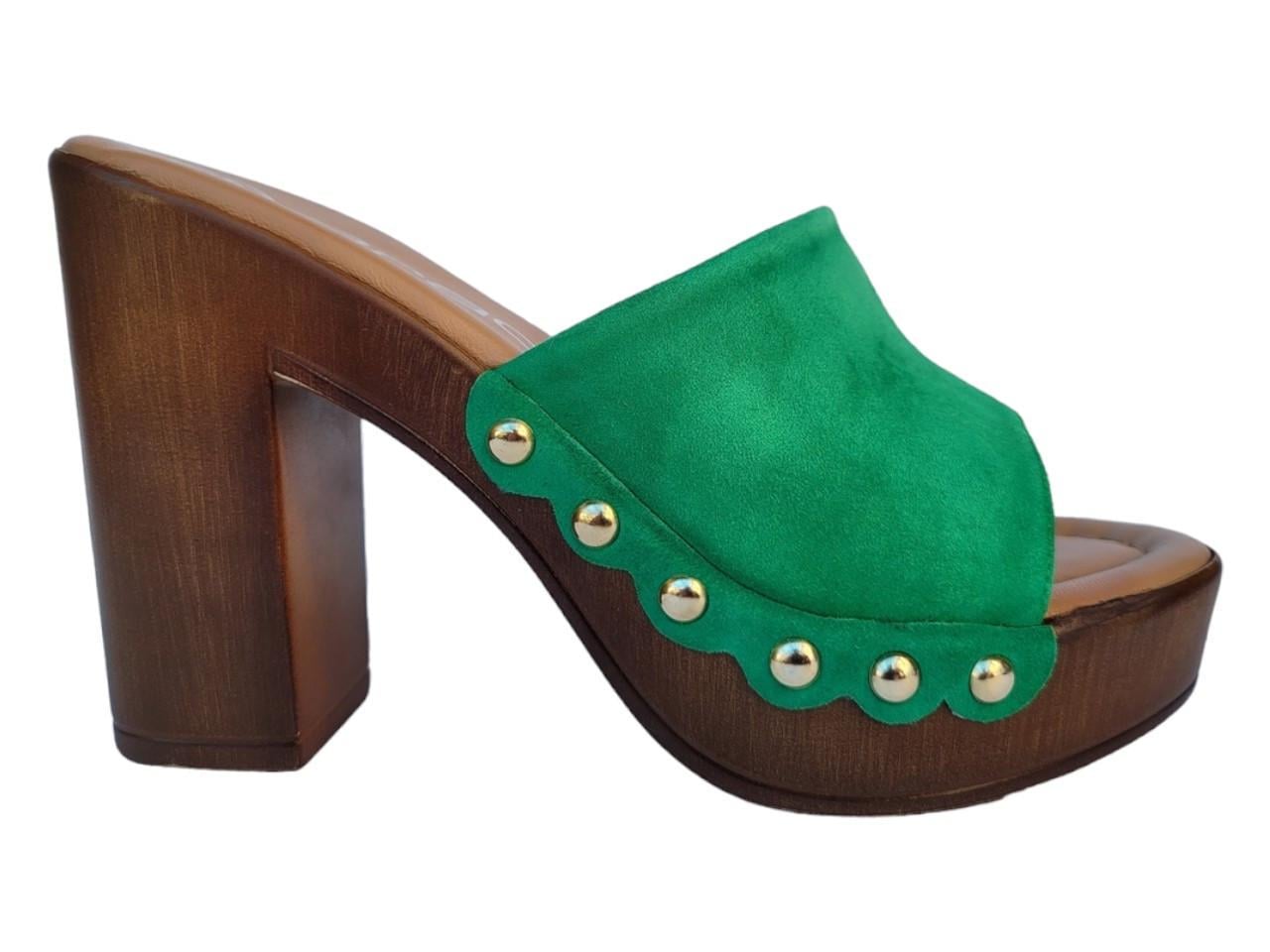 Шлепанцы женские кожаные PRADA Mexico р. 37 24 см Зеленый 013 (2586366352)