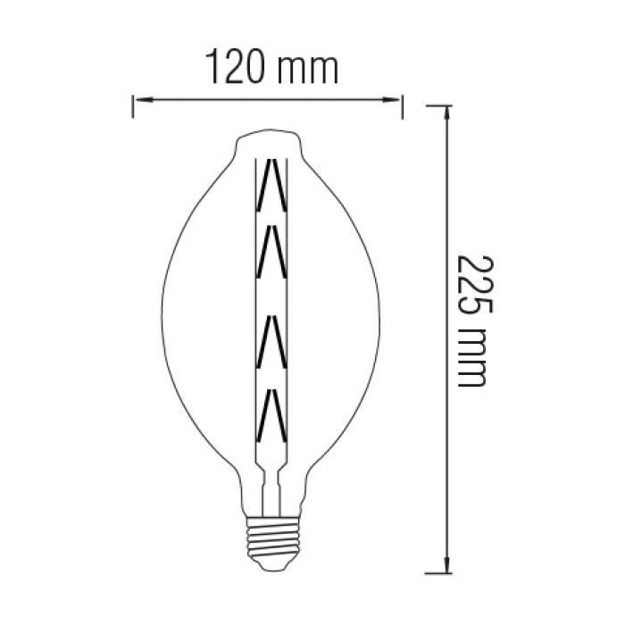 Лампа декоративна Horoz Filament Enigma-XL 8 Вт E27 2200К Янтар - фото 2