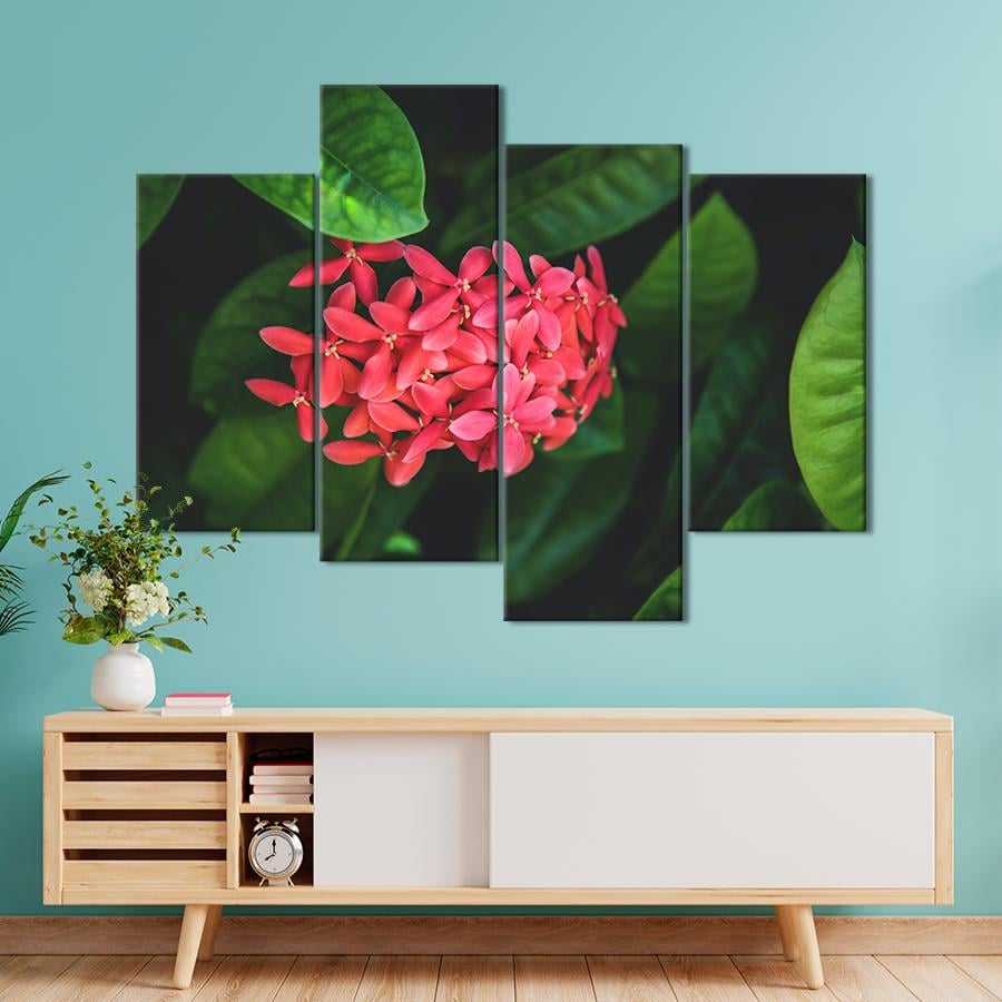 Картина цветы и растения Ярко-розовые цветы 89x56 см (A983-4)