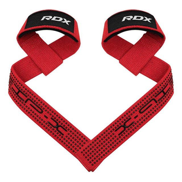 Лямки для тяги RDX S4 Gym Cotton Gel Straps Plus Red (WAC-S4R+)