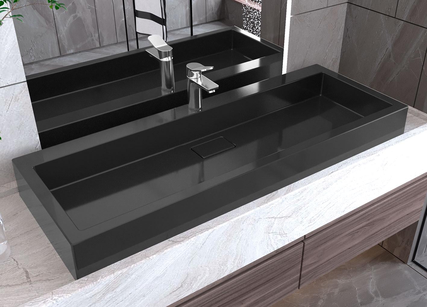 Умывальник накладной Status Aria Low 120 Black (892)
