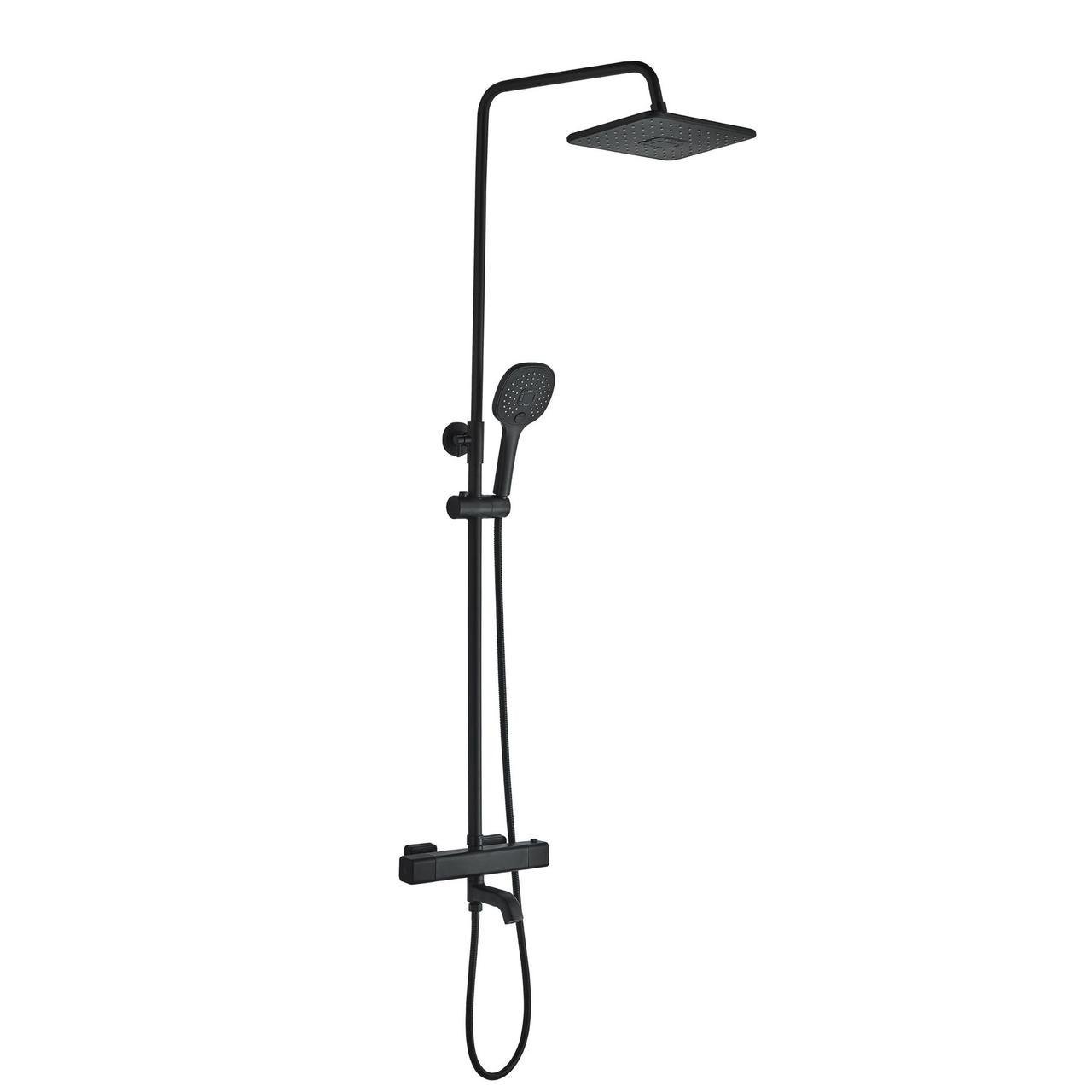 Душевая система Globus Lux Termostatic Q GLM-0041T-BB Черный (000021955)