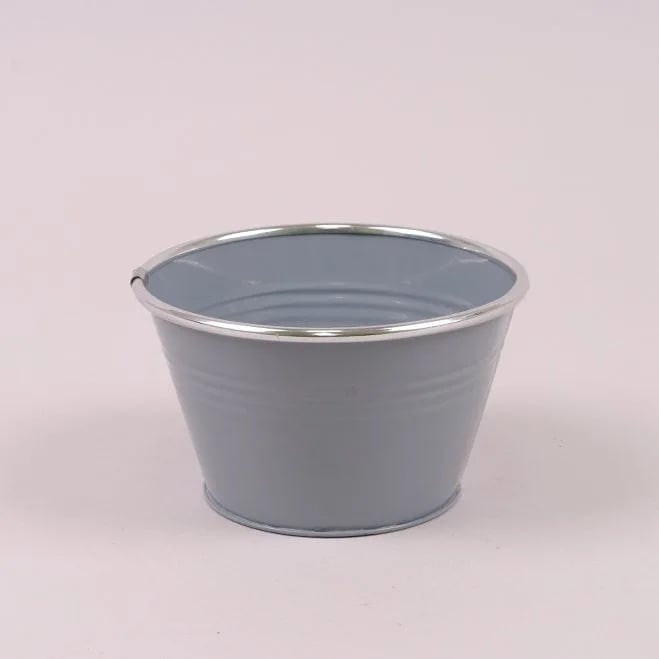 Кашпо металлическое Flora 15 см Серый (37719)