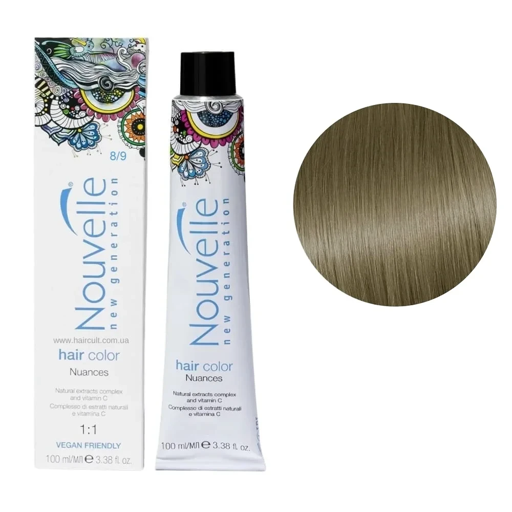Краска для волос Nouvelle Hair Color 8/9 Светлый блонд Orange Killer 100 мл Краска для волос Nouvelle Hair Color 8/9 Светлый блонд Orange Killer 100 мл