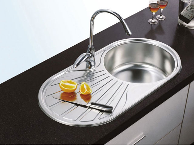 Мойка кухонная Aqua-World SANREMO 840х440 мм нержавейка матовая 0,8 мм врезная правая