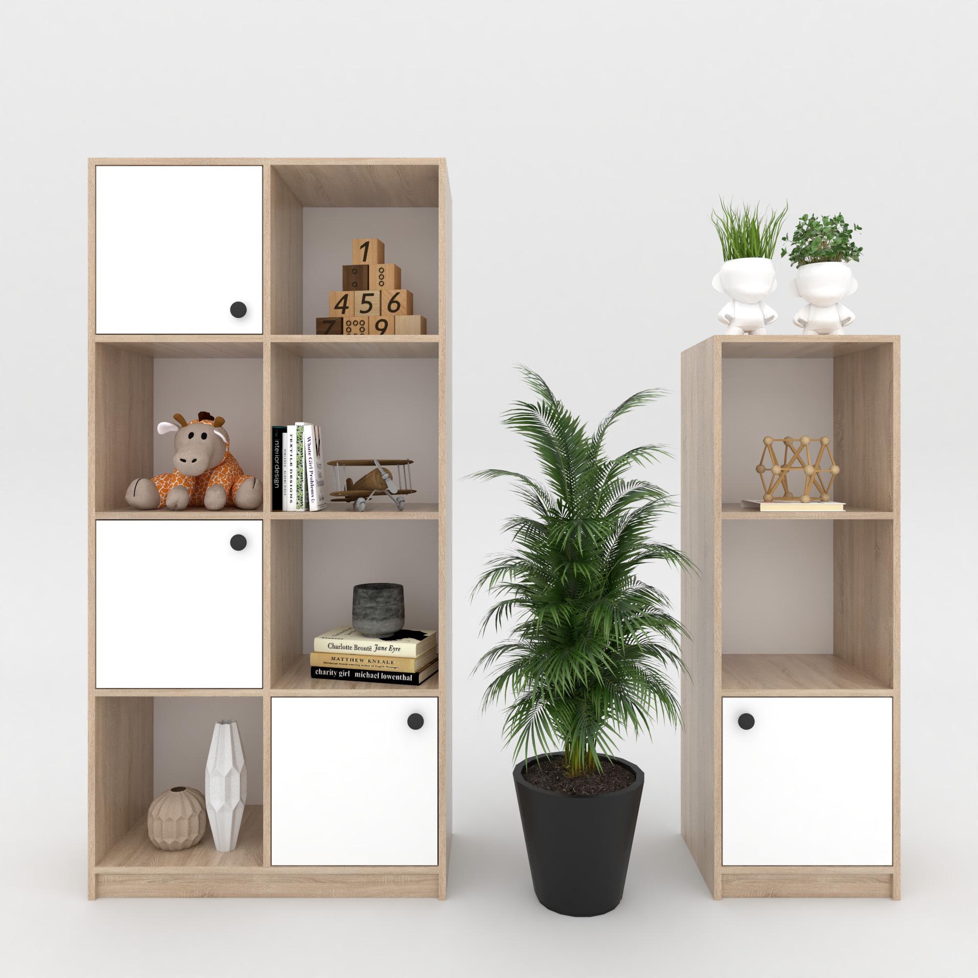 Стеллаж детский Chess с полками 1660х1200х350 мм Белый/Дуб сонома - фото 2 Стеллаж детский Chess с полками 1660х1200х350 мм Белый/Дуб сонома - фото 2