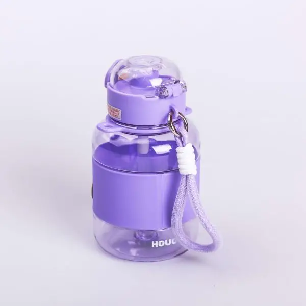 Пляшка для води дитяча з трубочкою з ручкою та ремінцем 680 мл Фіолетовий (6774) - фото 6 Пляшка для води дитяча з трубочкою з ручкою та ремінцем 680 мл Фіолетовий (6774) - фото 6