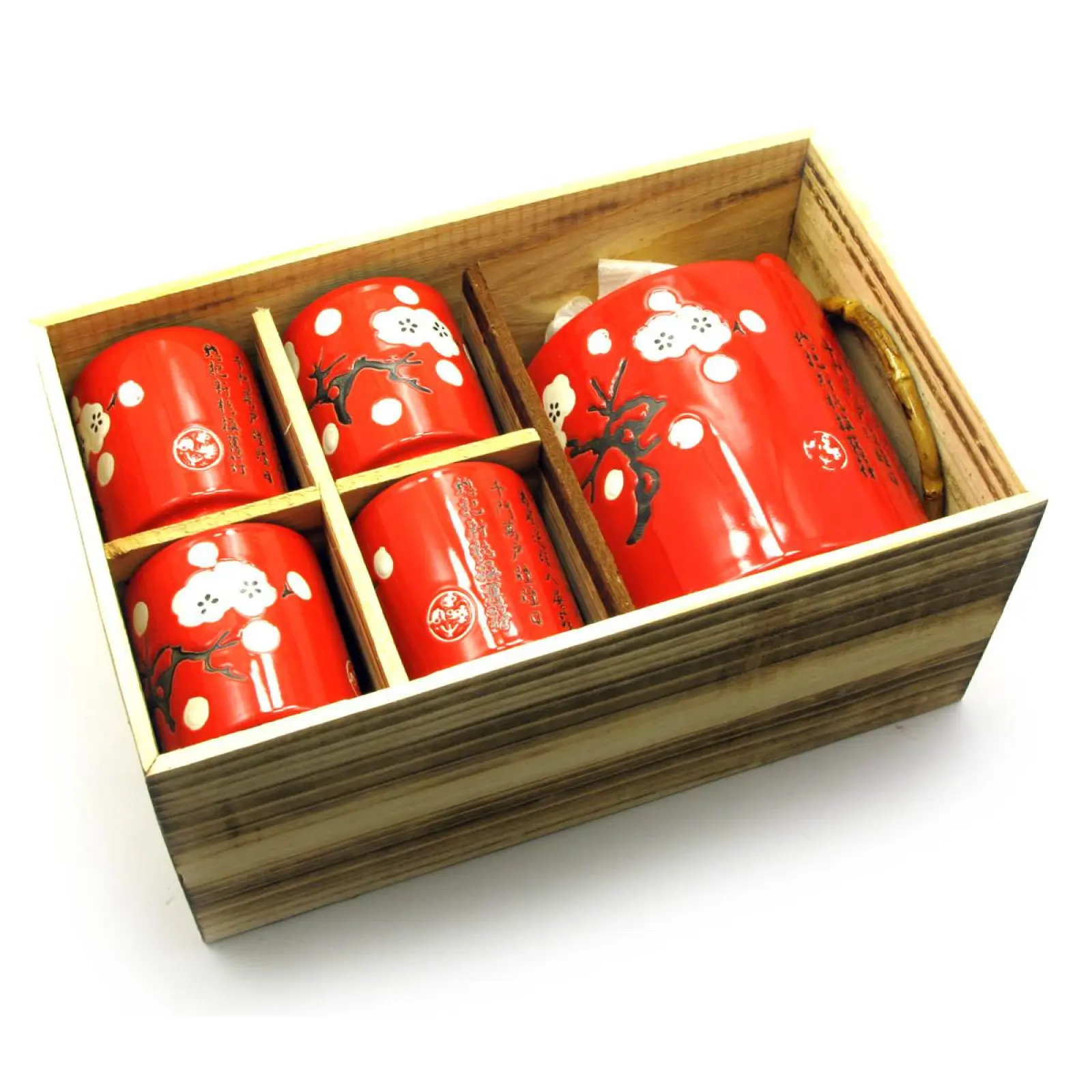 Сервиз керамический чайник и 4 пиала 28х16х12 см (27914) - фото 2 Сервиз керамический чайник и 4 пиала 28х16х12 см (27914) - фото 2