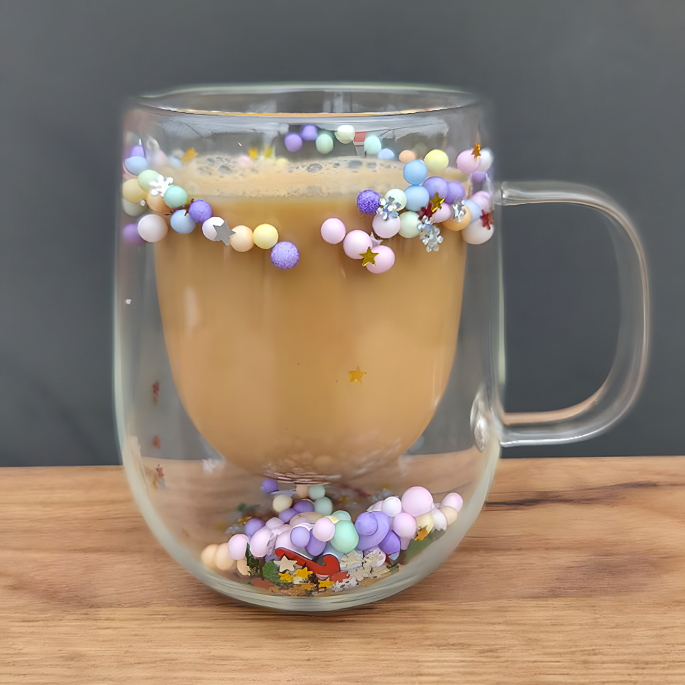 Новогодняя чашка с двойным дном Bubbles 280 мл