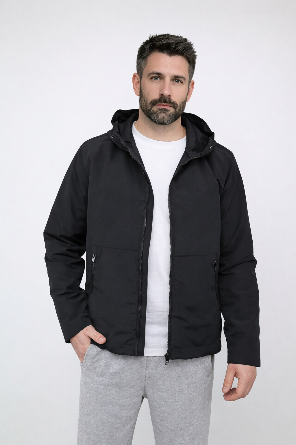 Ветровка мужская ЦБ-00291111 46 см Черный