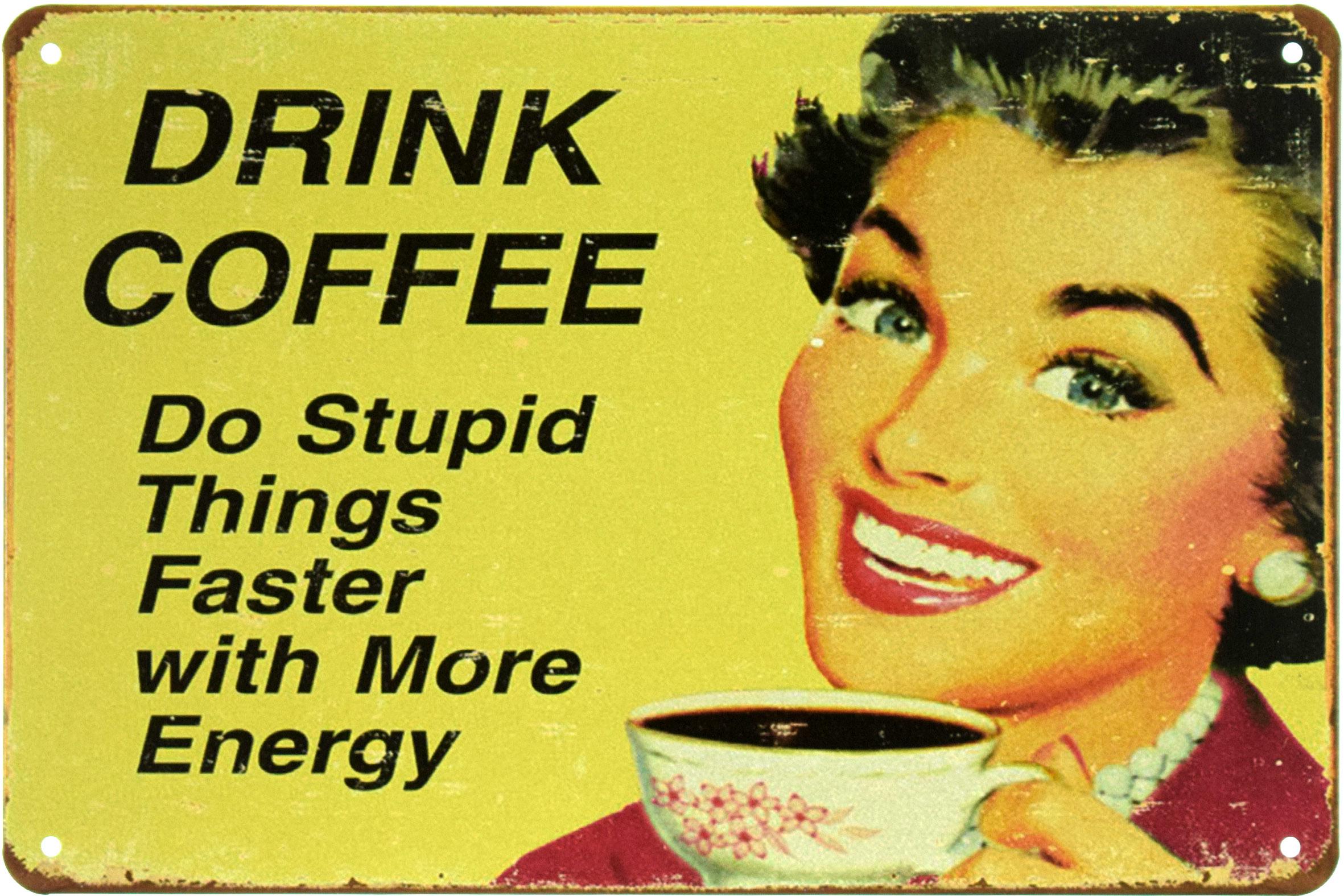 Табличка металева Пийте Каву Більше Енергії/Drink Coffee More Energy 20x30 см Табличка металева Пийте Каву Більше Енергії/Drink Coffee More Energy 20x30 см