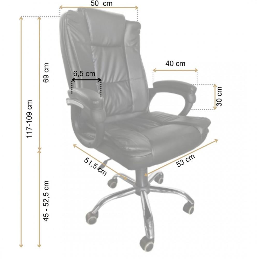 Офисное кресло Bonro B-612 до 120 кг Черный (SI-B612B) - фото 2