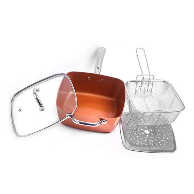 Сковорода с фритюрницей Square Pan Ampowar 24 см (6-18-241571) - фото 2 Сковорода с фритюрницей Square Pan Ampowar 24 см (6-18-241571) - фото 2