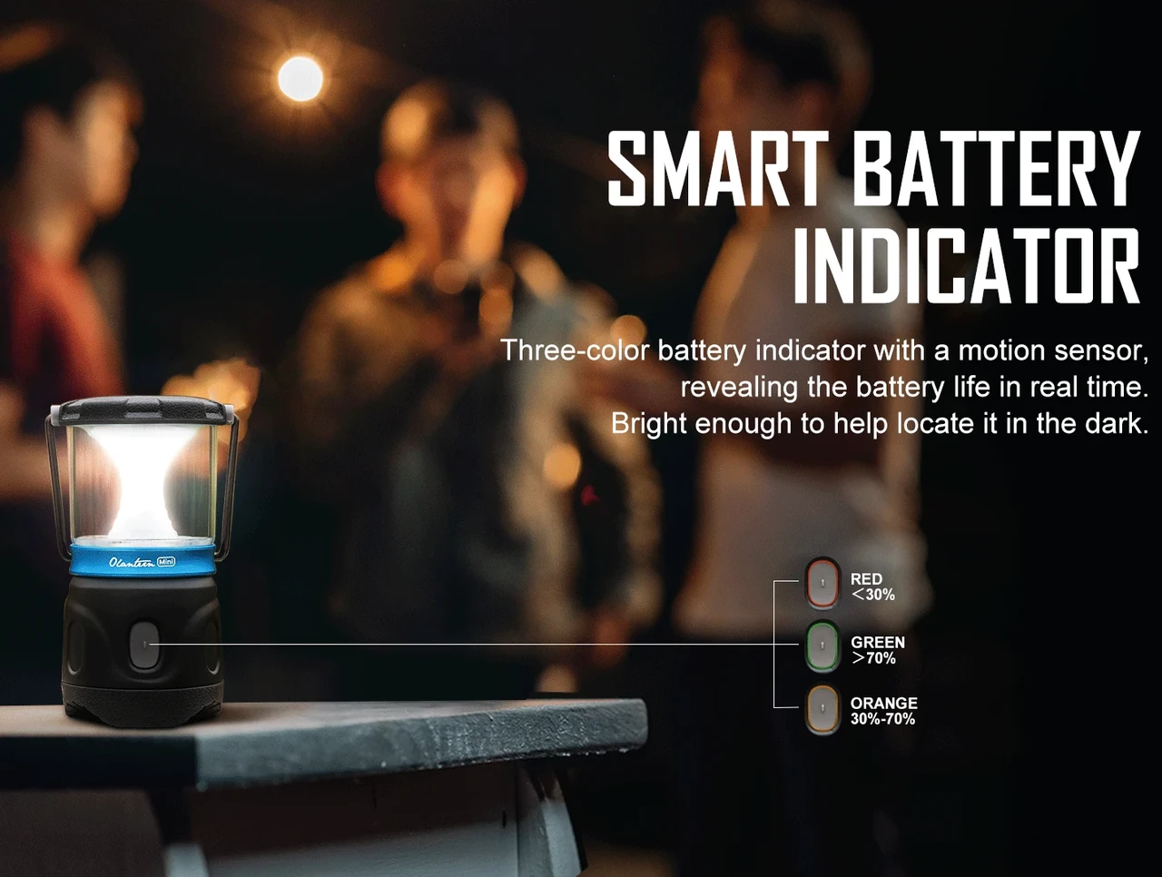 Фонарь кемпинговый Olight Olantern Mini магнитная зарядка/IPX4/свет 360° 2000 мАч Grey (243142) - фото 9 Фонарь кемпинговый Olight Olantern Mini магнитная зарядка/IPX4/свет 360° 2000 мАч Grey (243142) - фото 9