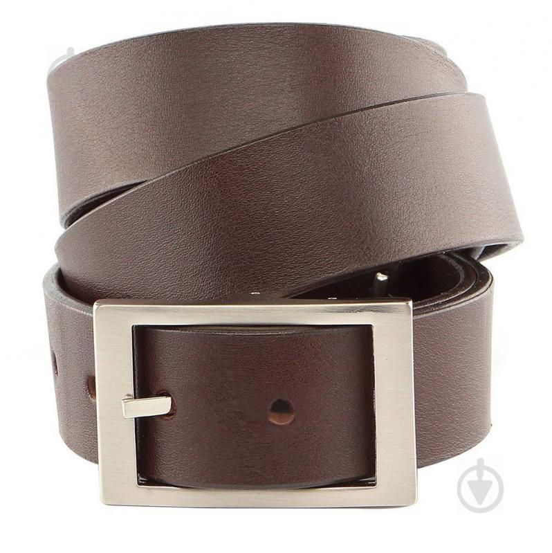 Надежный кожаный итальянский ремень GRANDE PELLE 00242 Коричневый (00242)